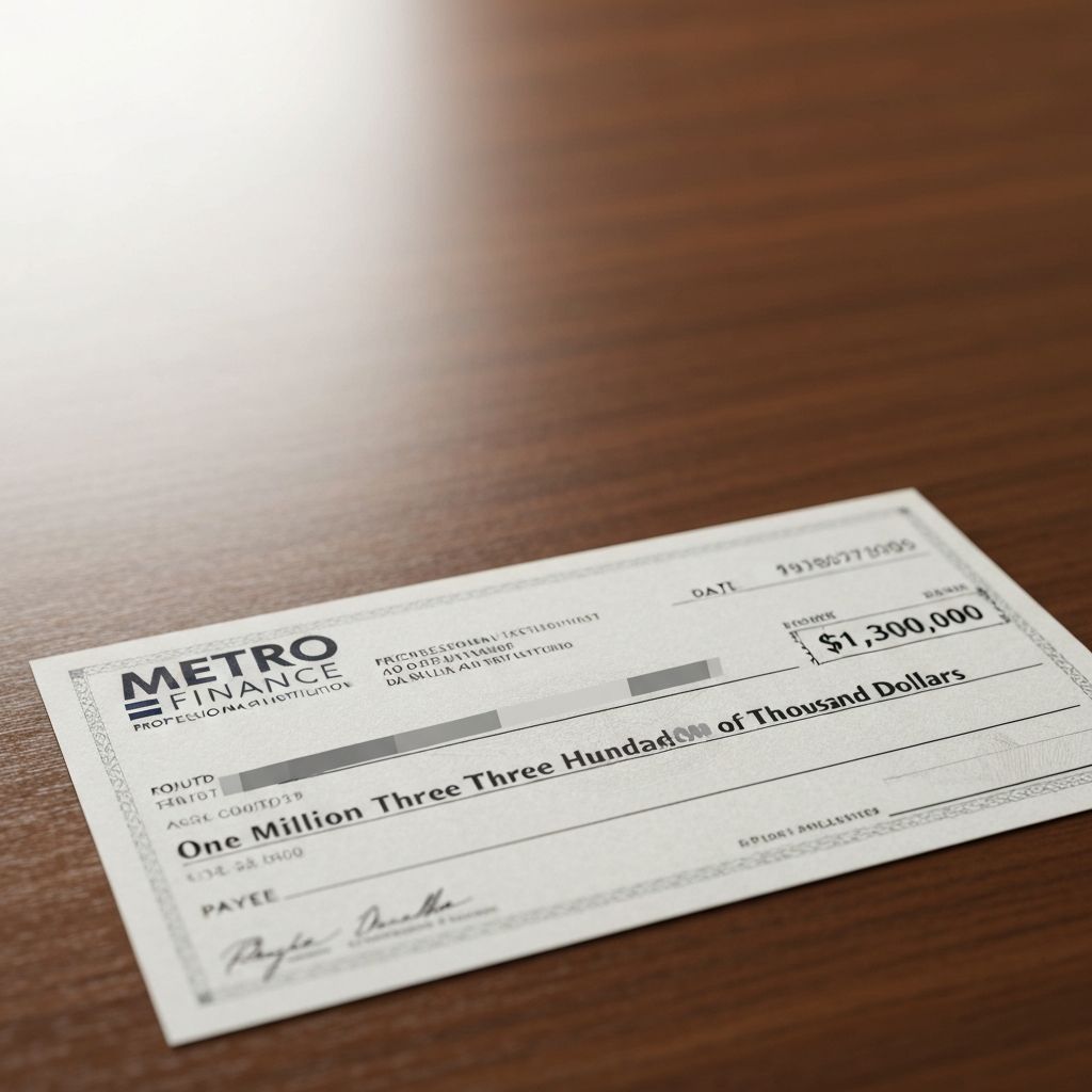 Michael Thompson's grant cheque for $1,300,000